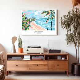Caribbean Beachscape Poster PosterGoat