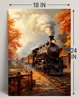 Autumn Steam Journey Poster