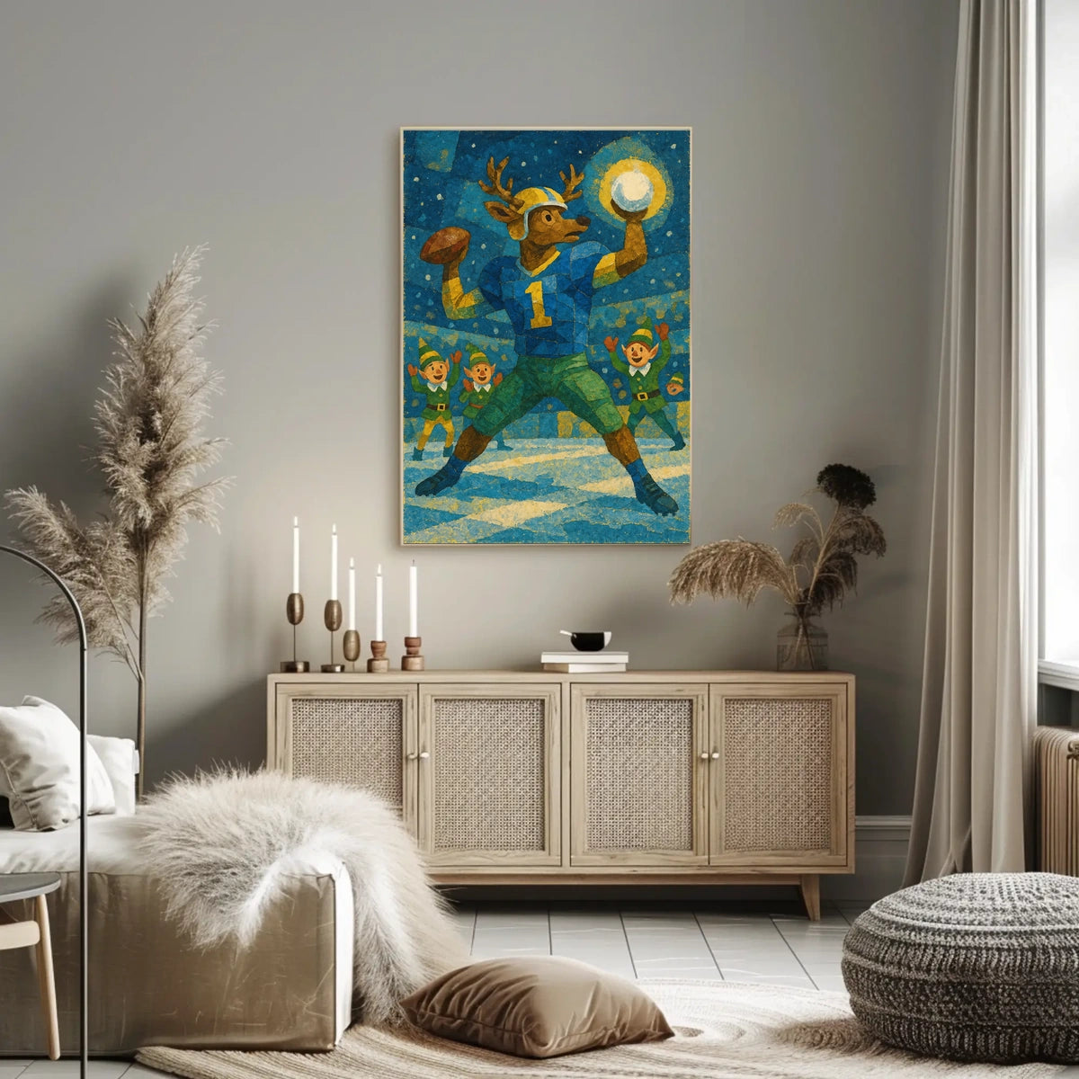 Reindeer Quarterback Poster