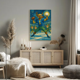 Reindeer Quarterback Poster