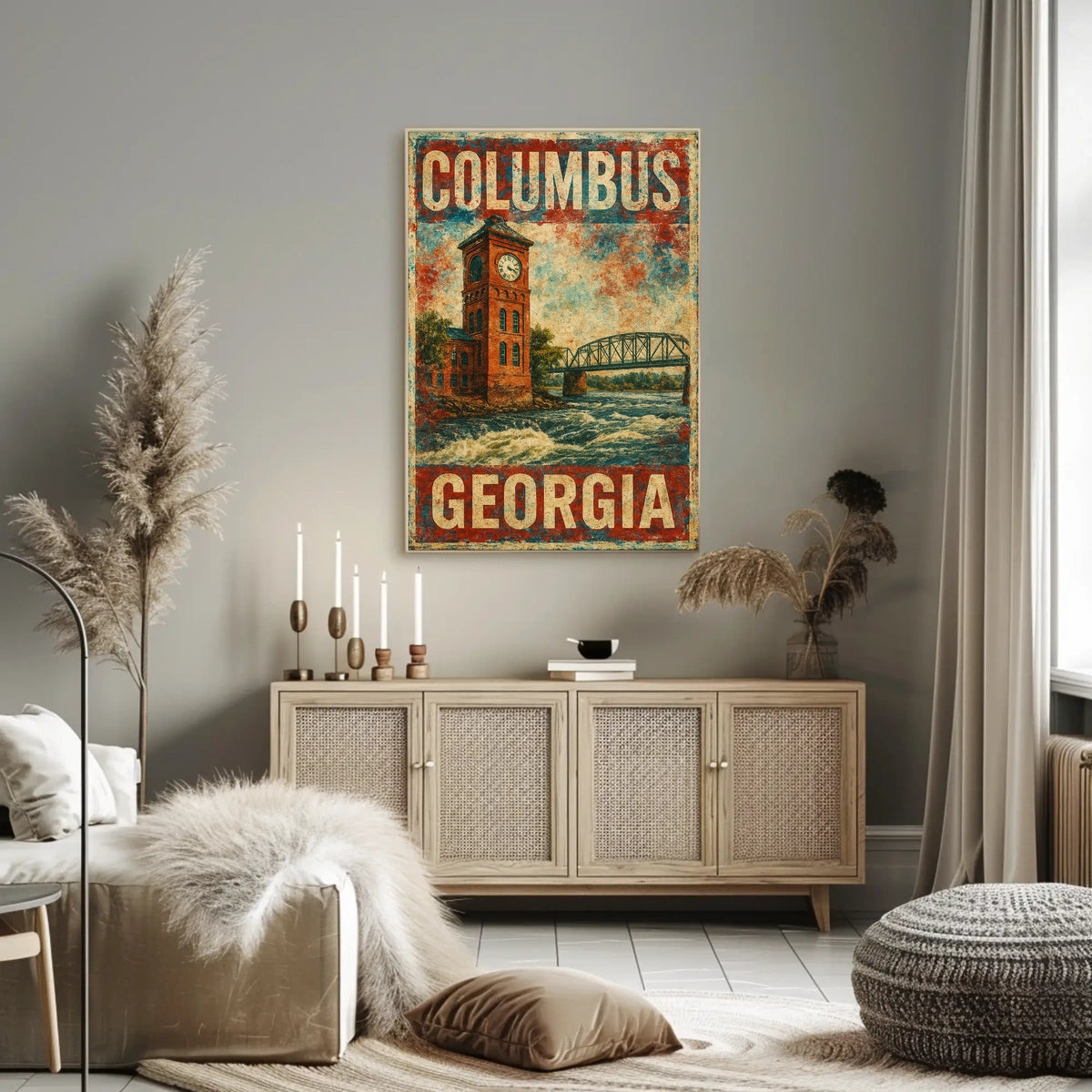 Columbus, Georgia Vintage Vintage Poster