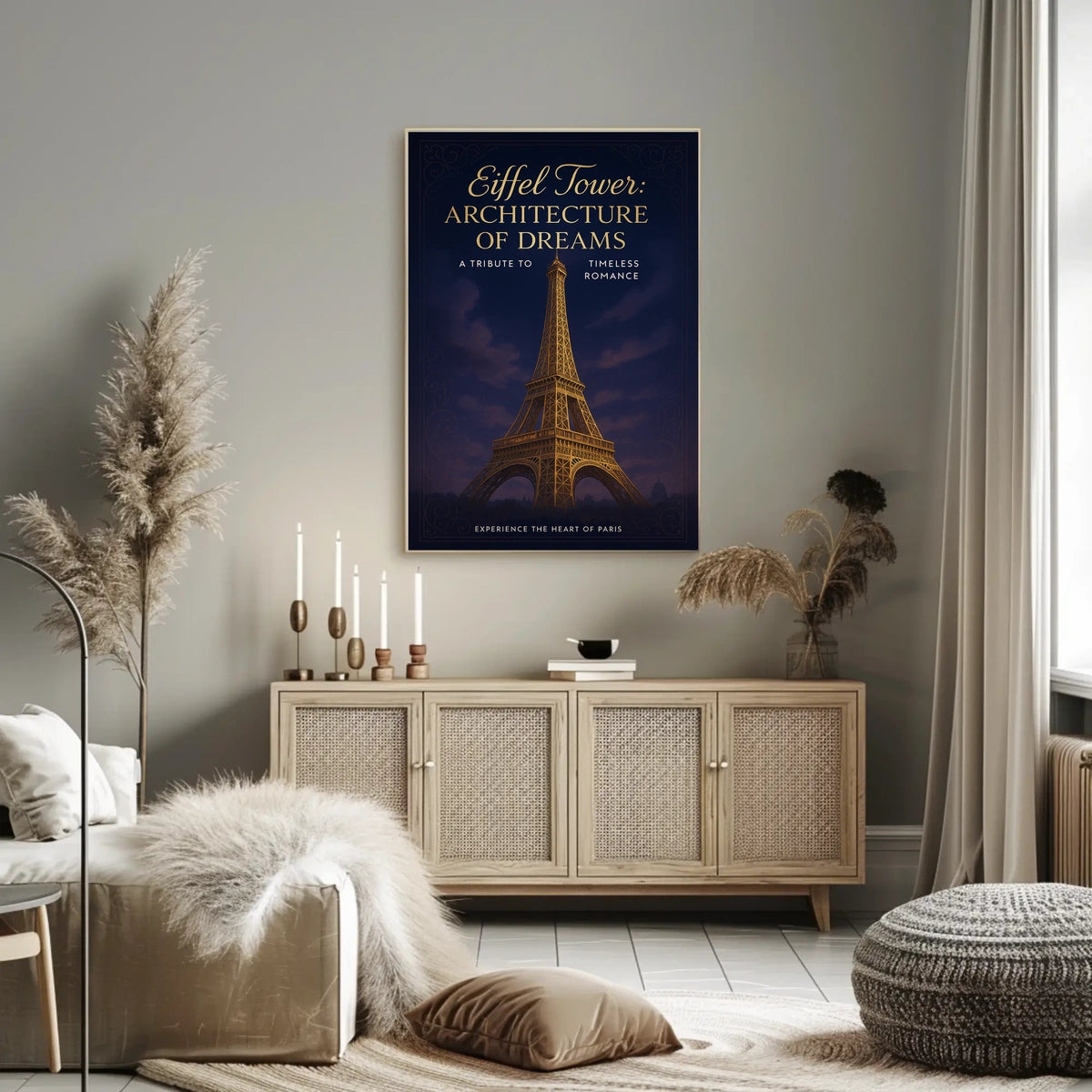 Eiffel Tower Architecture of Dreams Poster