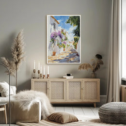 Serene Mediterranean Alley Poster PosterGoat