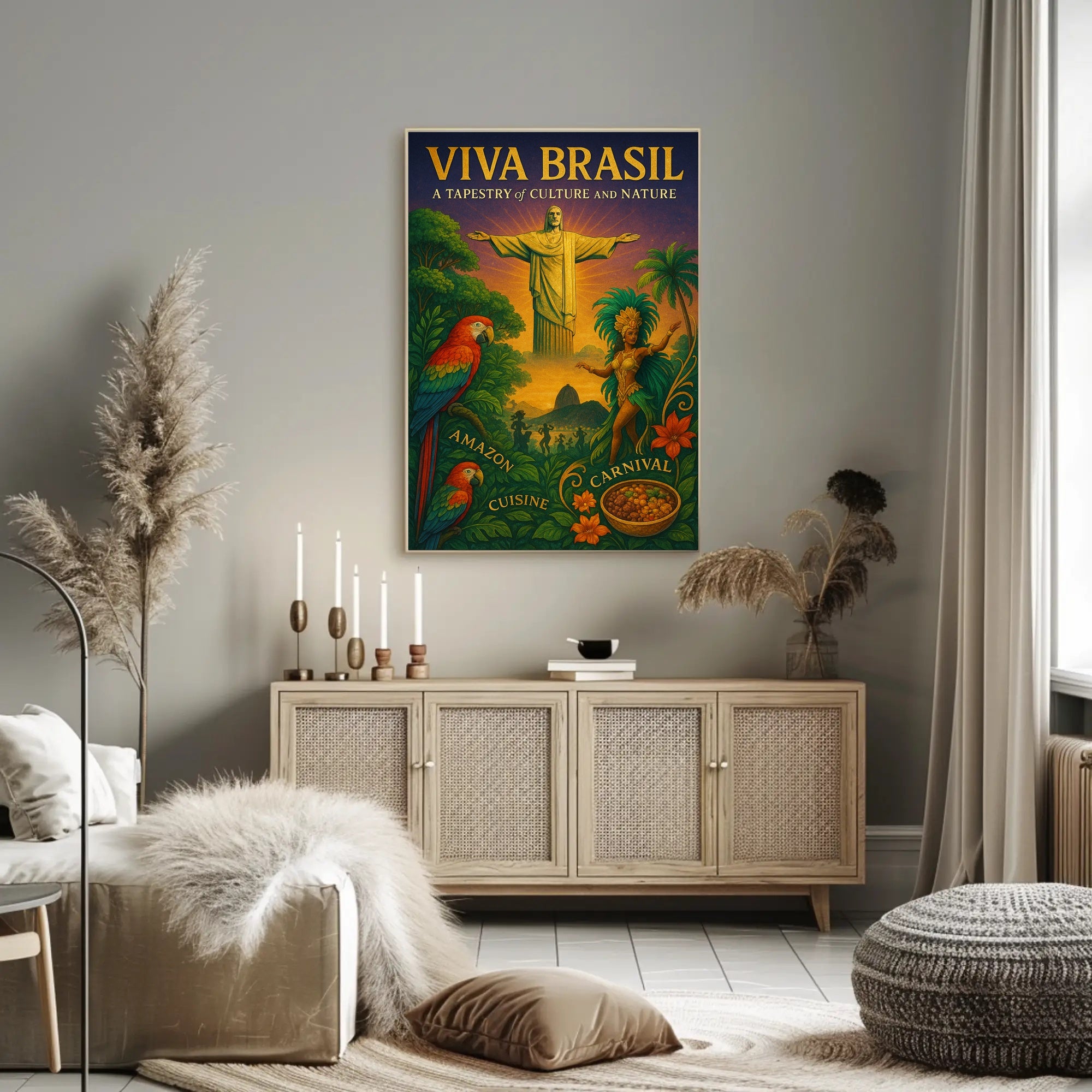 Viva Brasil A Tapestry Of Culture And Poster
