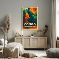 Brazzaville Adventure Travel Poster - Vibrant Cultural Exploration PosterGoat