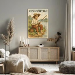 Huckleberry Finn Adventure in Artistic Heritage Poster