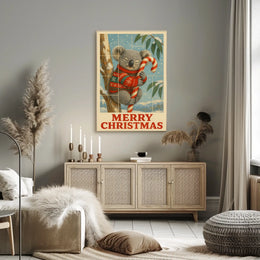Merry Christmas Koala Poster