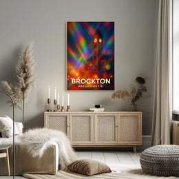Brockton Massachusetts Vibrant Pop Art Decor Lovers Poster