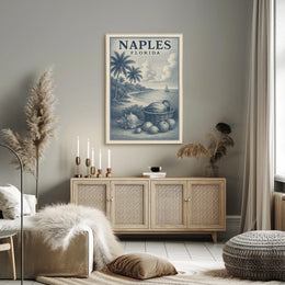 Naples Florida Poster Wall Art Coastal Scenery 18x24