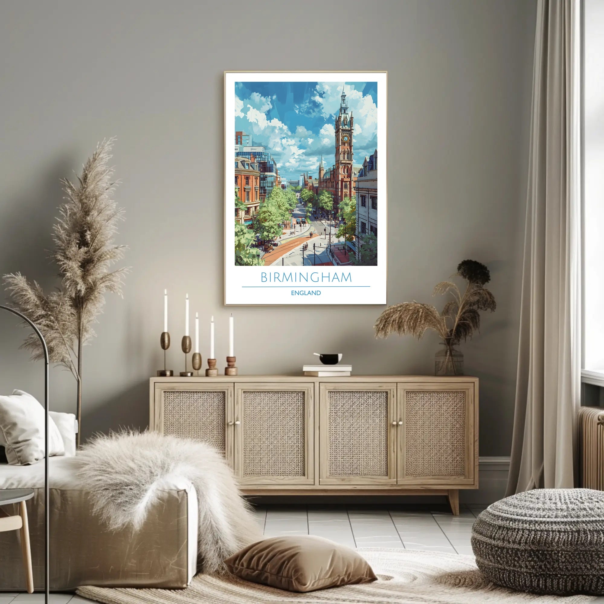Birmingham Skyline Poster