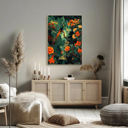 Tropical Paradise Bird Art Print - Animal Poster