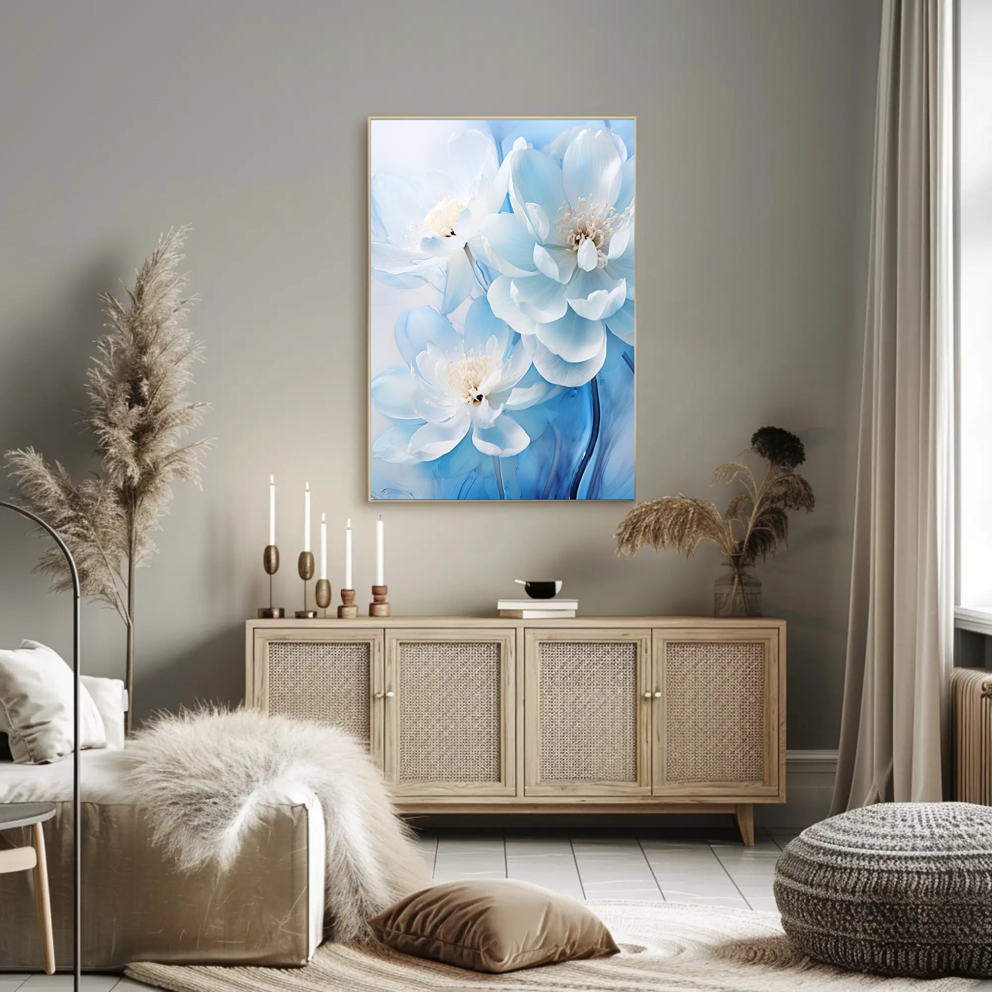 Blossoms In Blue Poster