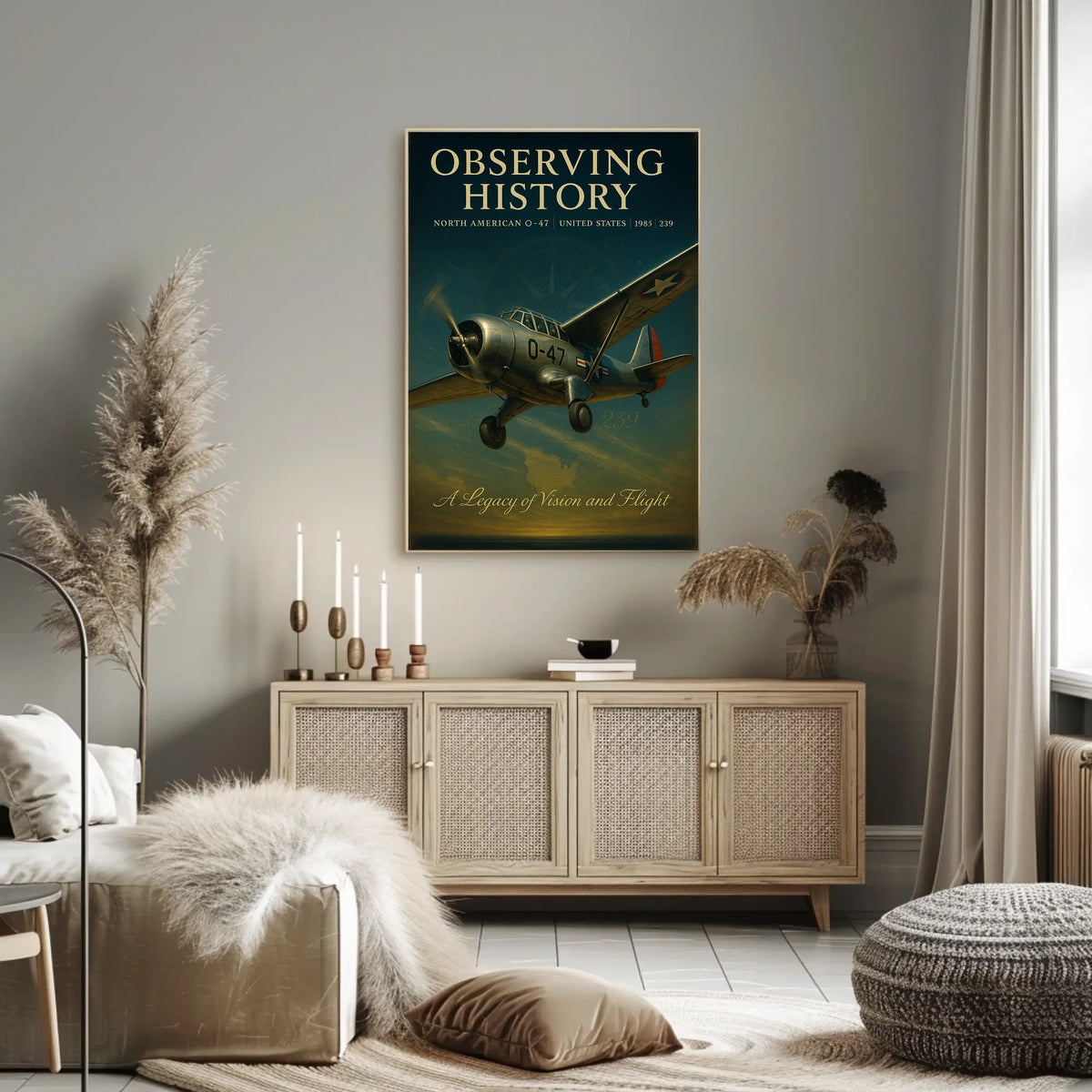 Observing History: Vintage North American O-47 Poster