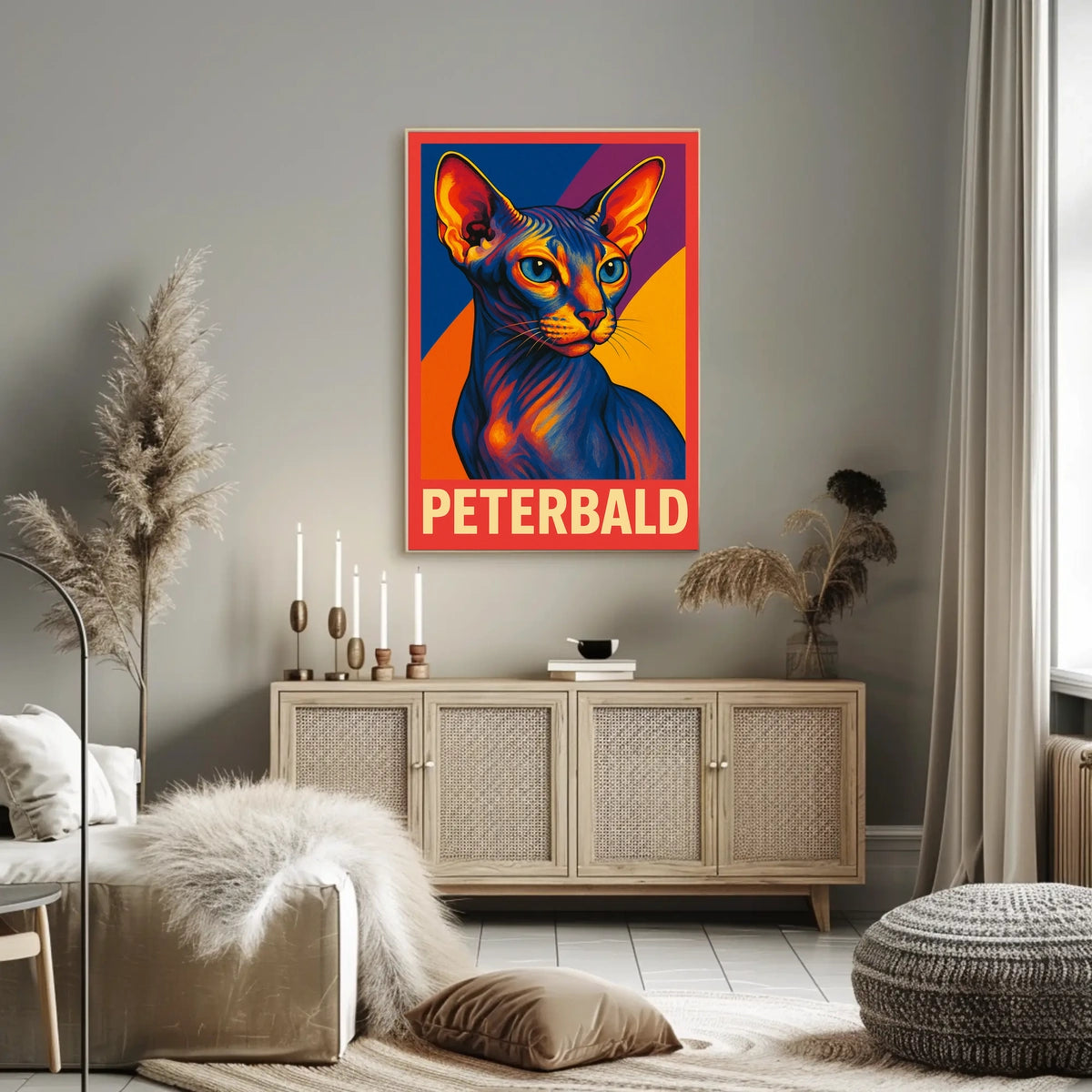 Peterbald Cat Art Poster