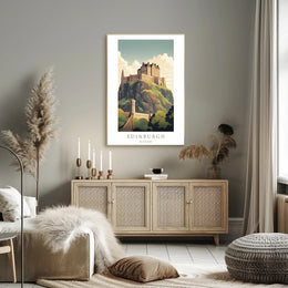Edinburgh Castle Illustration Poster PosterGoat