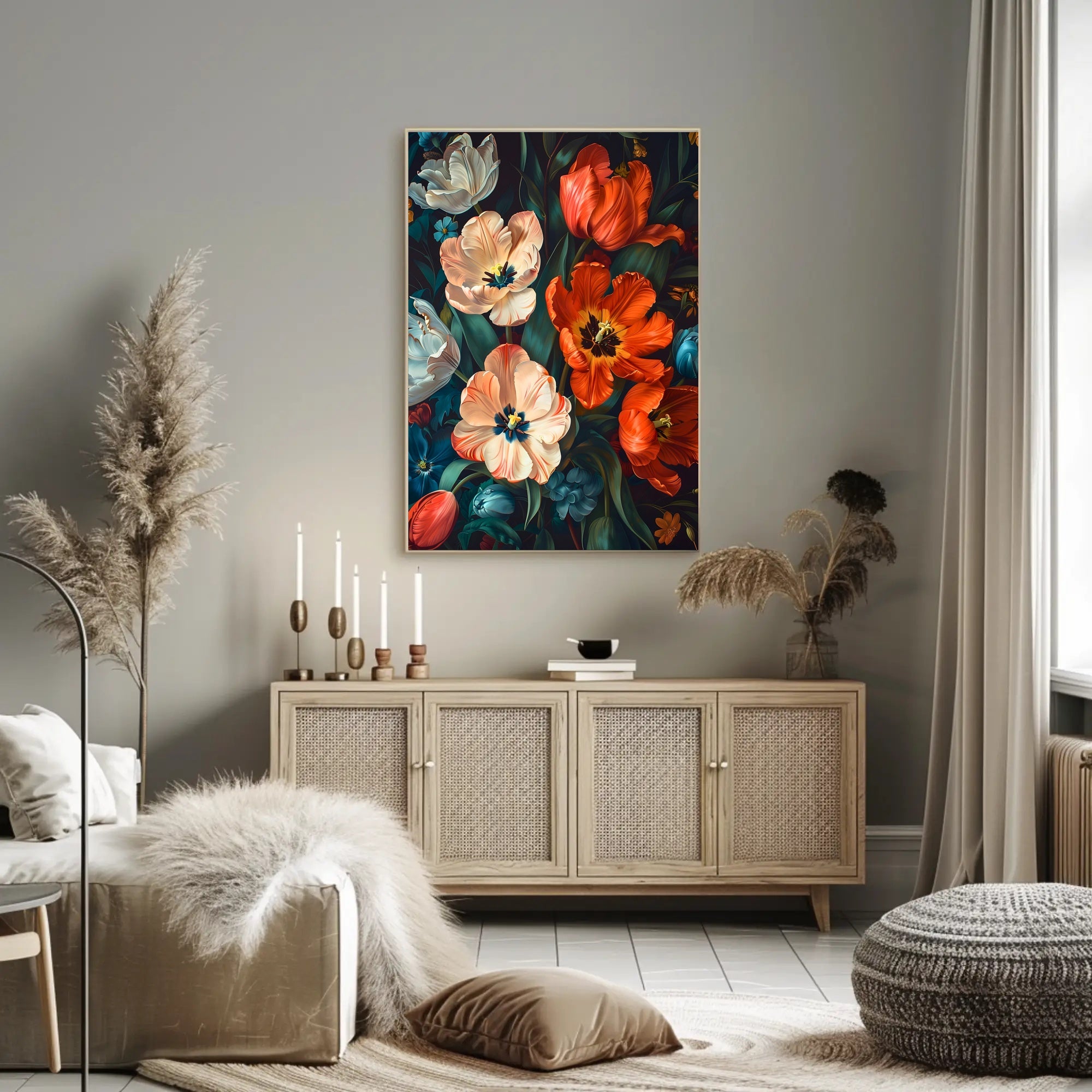 Vibrant Floral Symphony Wall Art Print