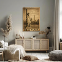 New York Iconic Landmarks Poster