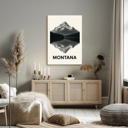 Montana Mountain Reflection Poster
