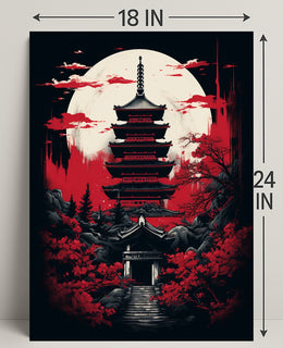 Moonlit Pagoda Poster