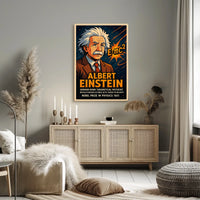 Einstein Theoretical Physicist Vintage Study Poster