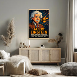 Einstein Theoretical Physicist Vintage Study Poster