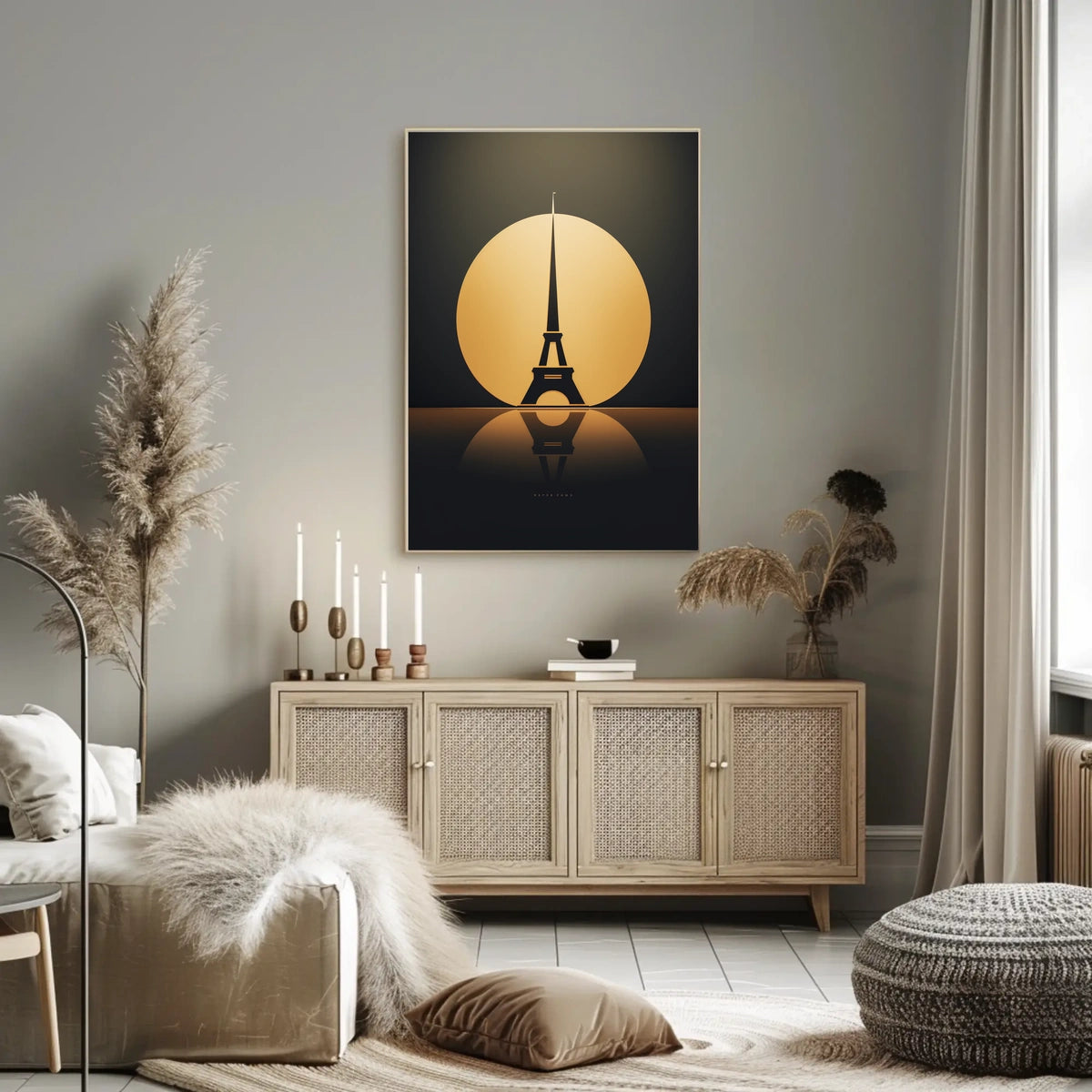 Eiffel Tower Elegance: Modern Art Parisian Poster
