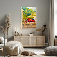 Vintage Spanish Auto Cycling Championship Art Print Decor