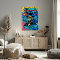 Colorful Pop Art Abraham Lincoln Motivational Quote Poster PosterGoat