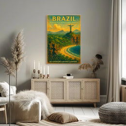 Brazilian Vibrance: Christ the Redeemer Travel Poster