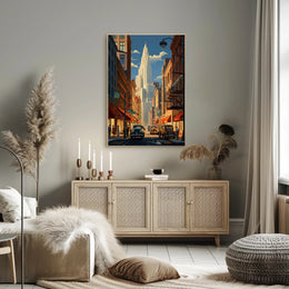 Vintage Cityscape Vintage Poster PosterGoat