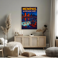 Memphis Riverfront Noël Poster
