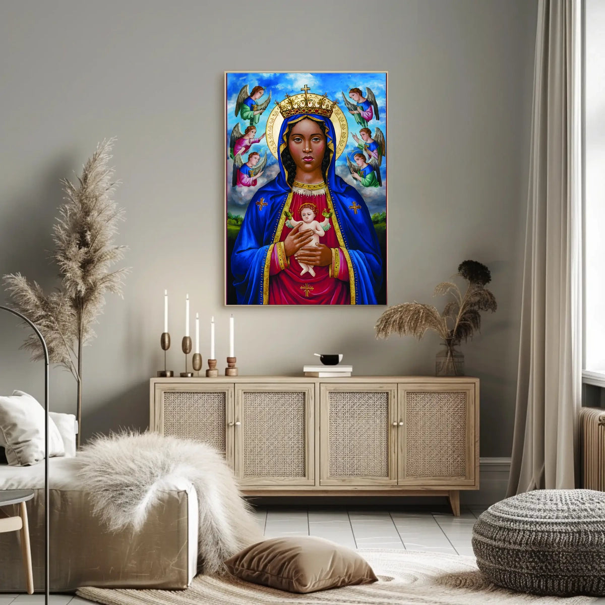 Virgin Mary Angels Poster