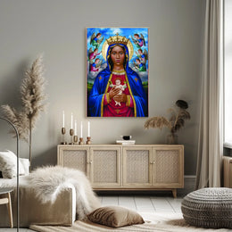 Virgin Mary Angels Poster