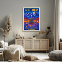 Boulder Rocky Mountain Sparkle Poster