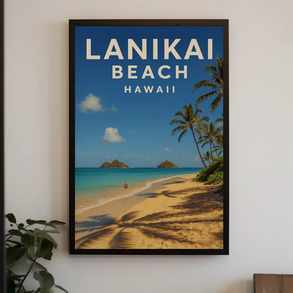 Lanikai Beach Hawaii Peaceful Tropical Paradise Poster