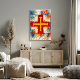 Vibrant Cross Poster