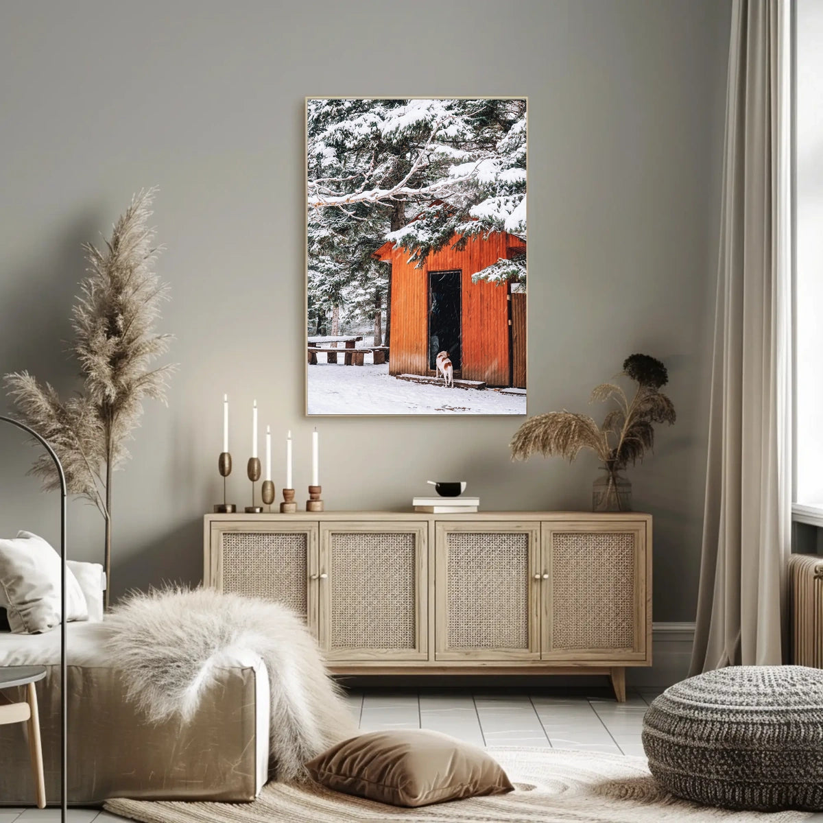 Winter Cabin Retreat Poster