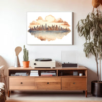 Dreamy Cityscape Reflection Poster