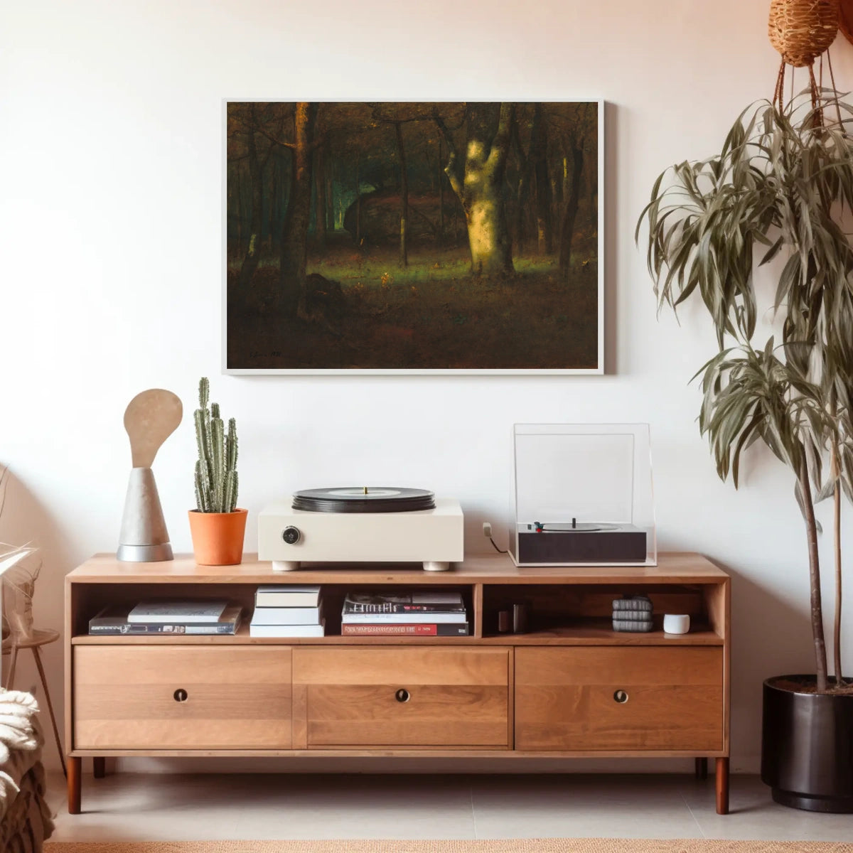 Mystical Forest Scene Artistic Poster