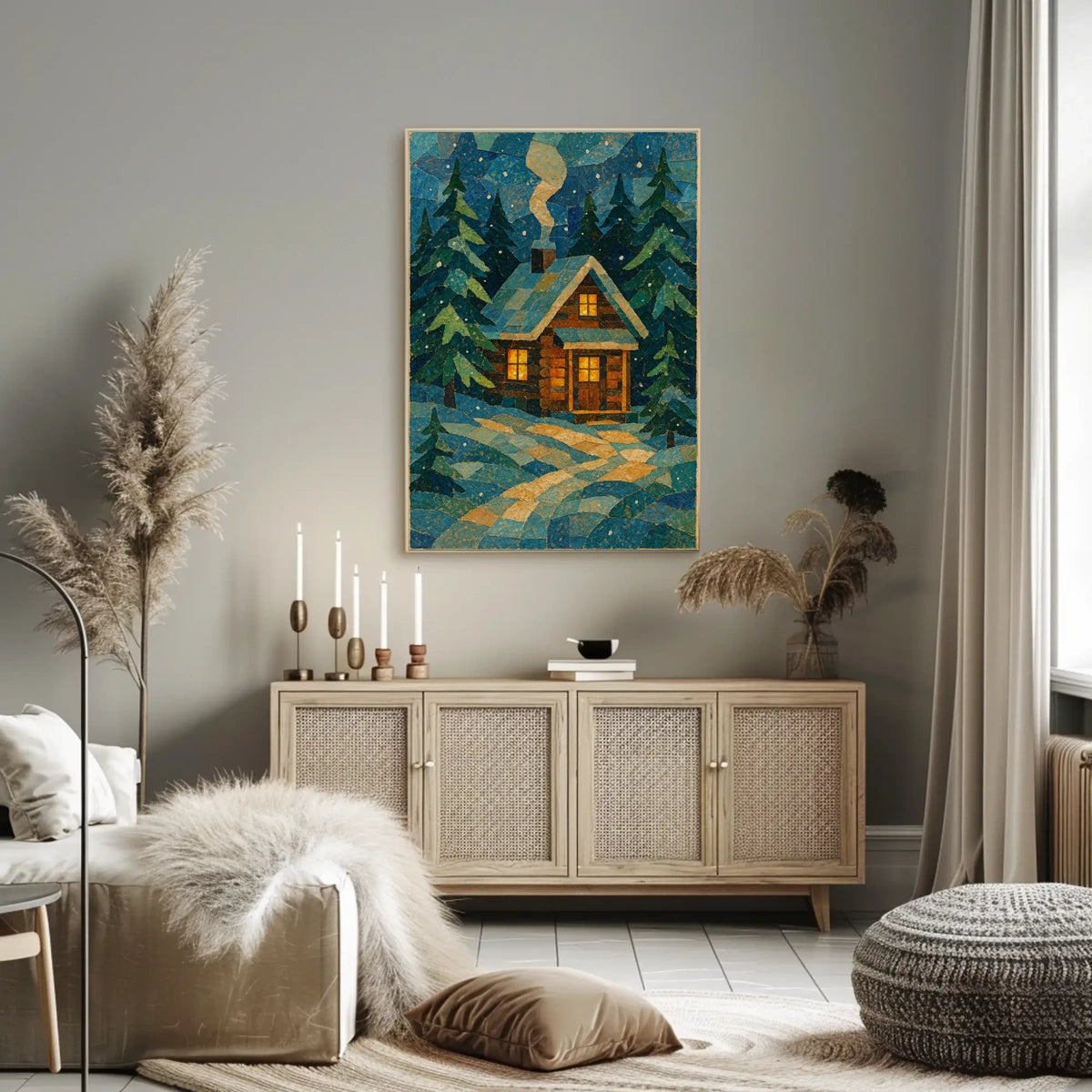 Cozy Winter Cabin Poster