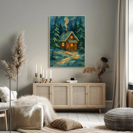 Cozy Winter Cabin Poster