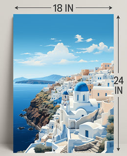 Santorini Serenity Poster PosterGoat
