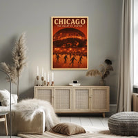 Chicago Winter Scene Poster