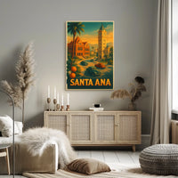 Santa Ana Vintage Travel Poster