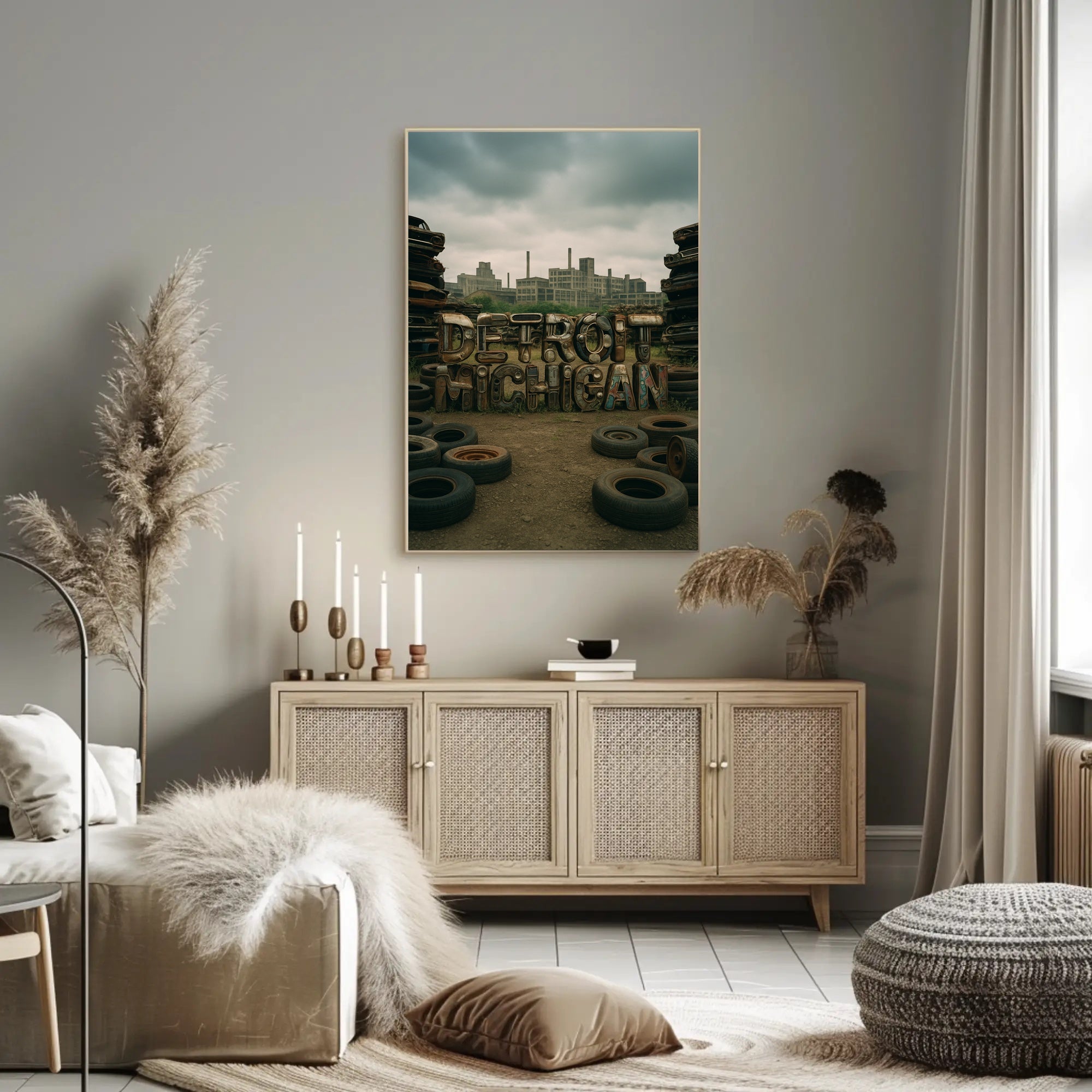 Detroit Michigan Industrial Legacy Poster Art PosterGoat