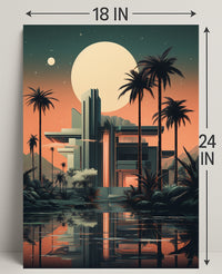 Futuristic Oasis Poster PosterGoat