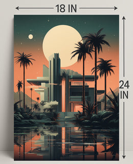 Futuristic Oasis Poster PosterGoat