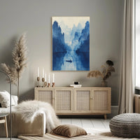 Tranquil Mountain Reflection Art Print Poster for Home Decor PosterGoat