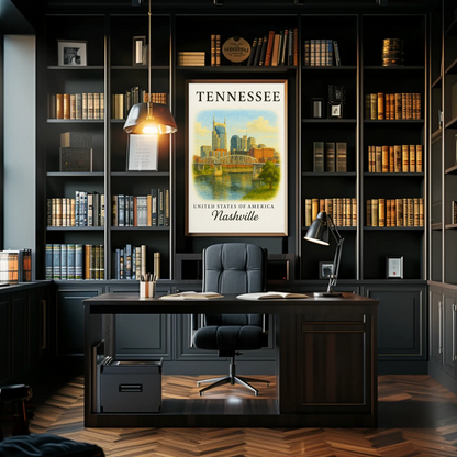 Tennessee, Nashville 2 Signature Series Vintage Travel Poster