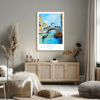 Gondolas on the Grand Canal Poster
